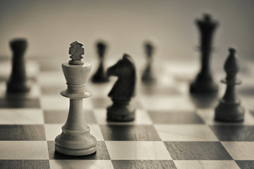 Schach in schwarzweiß