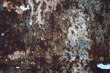 Color photo of metal surfaces with rust and paint. Metal surface  