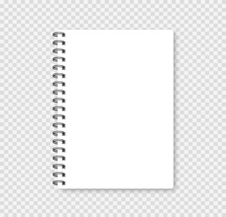 Fototapeta Realistic notebook mock up for your image. Vector illustration. obraz
