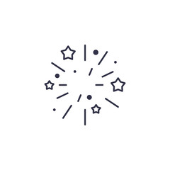 Isolated stars firework vector design