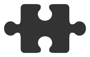 Puzzle item vector icon. Flat Puzzle item symbol is isolated on a white background.