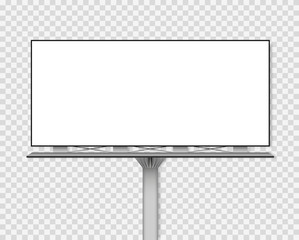 Blank billboard mockup for your advertisement. Vector illustration.