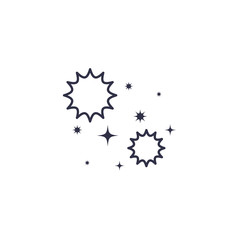 Isolated stars firework vector design