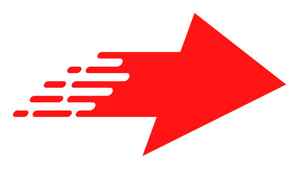 Rush right arrow vector icon. Flat Rush right arrow pictogram is isolated on a white background.
