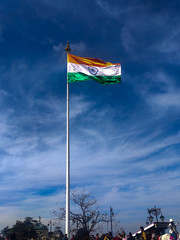 flag in the wind