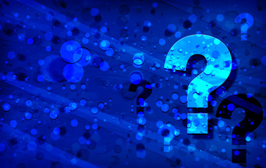 Question Mark Icon Abstract Blue Background