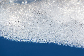 blue water with bubbles and blue drops background