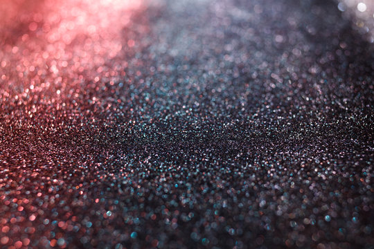 Pink And Gray Glitter Texture Abstract Background. Defocused Bokeh.