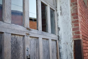 old wooden door and window