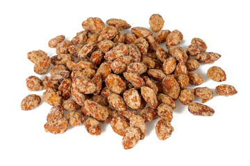 sugared almonds isolated on  white