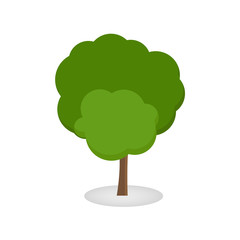 Green tree Fertile A variety of forms on the White Background,Set of various tree sets,Trees for decorating gardens and home designs.vector illustration and icon