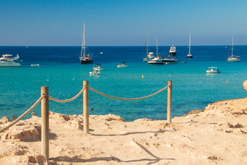 panoramic view of cala comta-ibiza