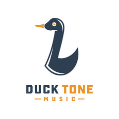 Duck music tone logo