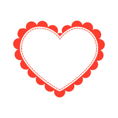 Valentine's Day. Heart isolated on white background.