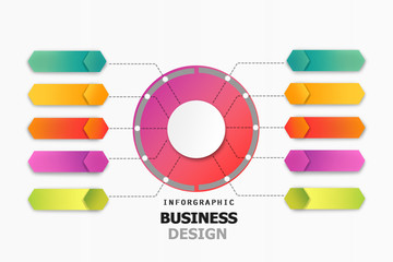 info graphic business design white background