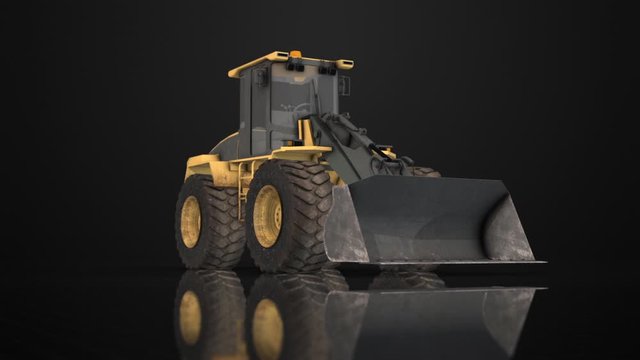 Mining Trucks 3d render (loop)