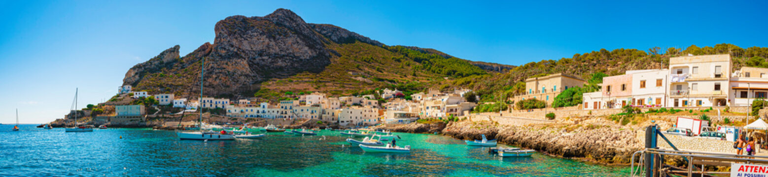 A veiw of Levanzo Island, Sicily, Italy