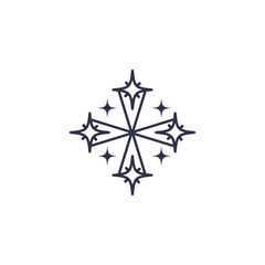 Isolated stars firework vector design