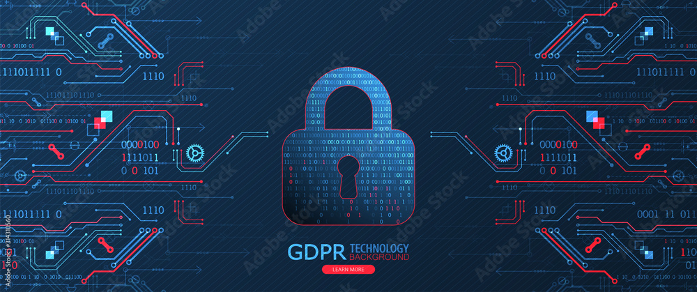 Poster Cyber security or network protection.  System privacy.