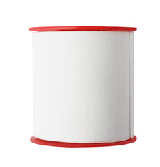 Medical sticking plaster roll isolated on white. First aid item