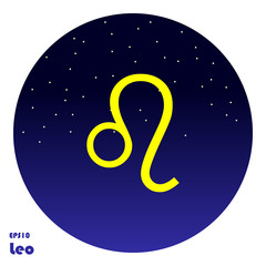 vector illustration of leo zodiac symbol