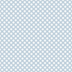 Seamless vector pattern with white polka dots on a retro spastel baby blue background. For desktop wallpaper, website design, cards, invitations, wedding or baby shower albums, backgrounds, arts and s