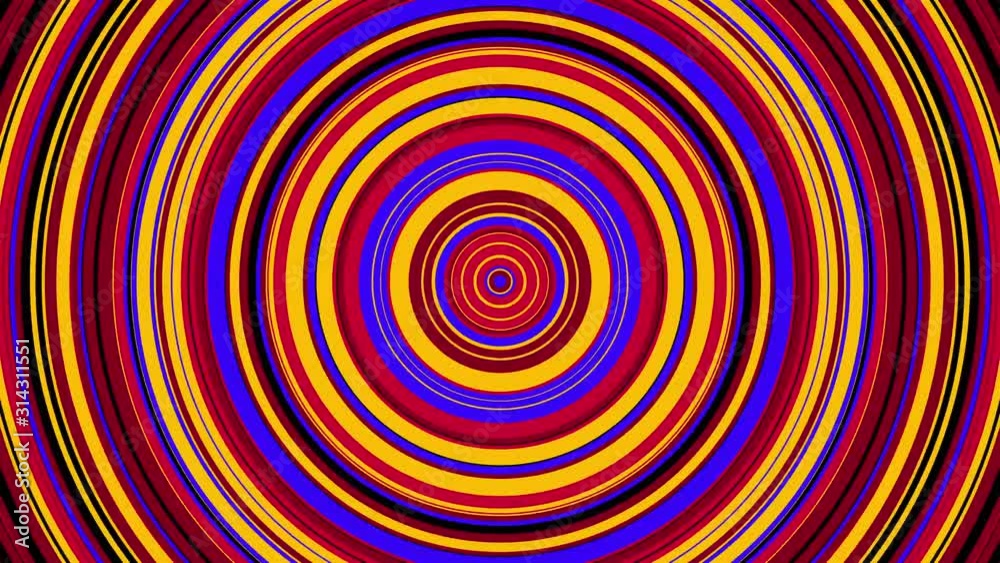 Aufkleber abstract colorful circle with hypnotic spinning motion, computer generated. 3d rendering of vortex b