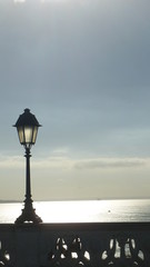 street lamp on the beach