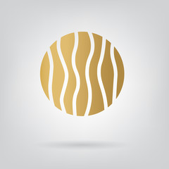 golden abstract shape- vector illustration
