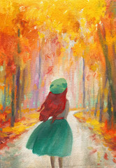 schöne Frau. Modeillustration. Aquarellmalerei © Anna Ismagilova