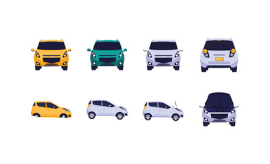 Isolated cars set vector design