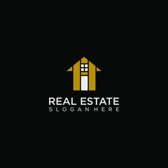 Real estate letter I logo graphic concept
