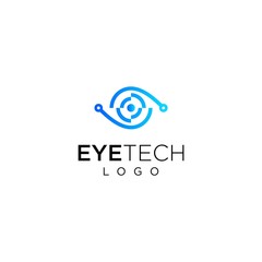 Modern logo design of eye or optics with white background - EPS10 - Vector.