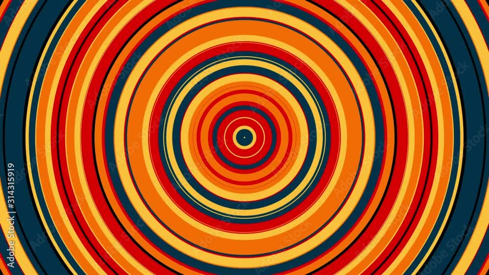 Poster abstract colorful circle with hypnotic spinning motion, computer generated. 3d rendering of vortex b