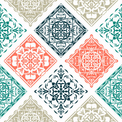 Seamless vector pattern. Background with rombs. Vector Illustration.