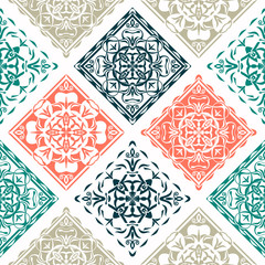 Seamless vector pattern. Background with rombs. Vector Illustration.