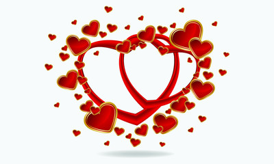 heart made of colorful splashes