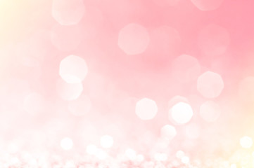 Pink gold, pink bokeh,circle abstract light background,Pink Gold shining lights, sparkling...