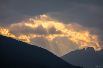 sunset in clouds