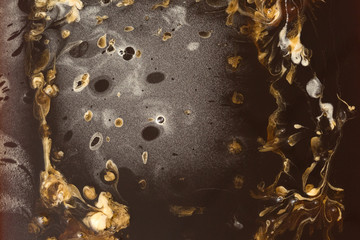 Frozen cream or nut butter background, texture, close up