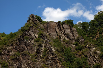 Rocky shores of the Rhine Valley, Bavaria, Germany