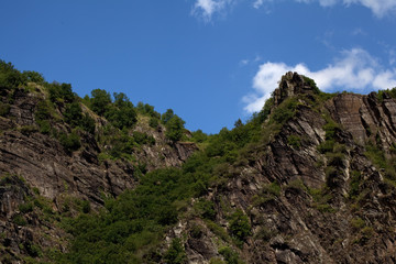 Rocky shores of the Rhine Valley, Bavaria, Germany