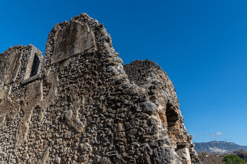 Isernia, Molise, ruins of the Celestial Convent of S. Spirito.  View.