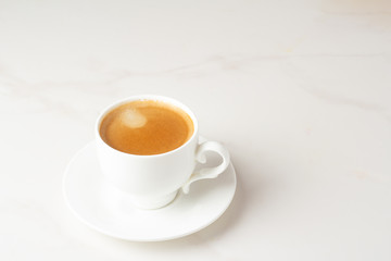 cup of coffee on white background