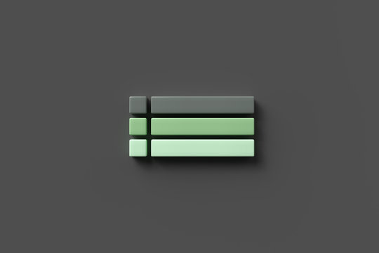 blocks on colorful background symbolizing a checklist - 3D rendered illustration
