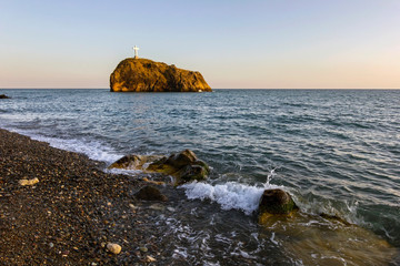 Fototapeta premium A quiet evening on the beach Fiolent.