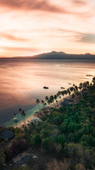 Atardecer en Paliton Beach, vista aerea. Siquijor, Filipinas.