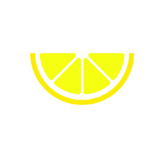  lemon icon. yellow fresh citrus fruits. Lemon slice icon. 