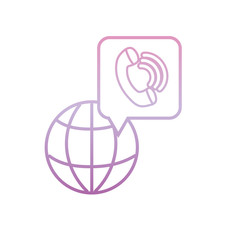 telephone calling , phone gradient icon