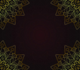 Abstract banner design. Vintage decorative elements. Elegant background with hand drawn elements. Islam, indian ethnic motifs. Vector illustration.